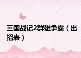 三国战记2群雄争霸（出招表）