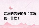 江涛的老婆简介（江涛的一首歌）
