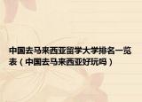 中国去马来西亚留学大学排名一览表（中国去马来西亚好玩吗）