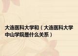 大连医科大学和（大连医科大学中山学院是什么关系）