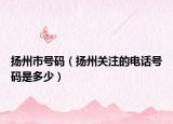 扬州市号码（扬州关注的电话号码是多少）