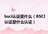 bsci认证是什么（BSCI认证是什么认证）