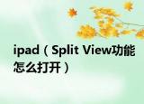 ipad（Split View功能怎么打开）