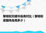 黎明和刘德华身高对比（黎明和梁朝伟身高多少）