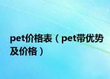 pet价格表（pet带优势及价格）