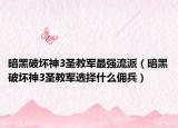 暗黑破坏神3圣教军最强流派（暗黑破坏神3圣教军选择什么佣兵）