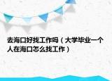 去海口好找工作吗（大学毕业一个人在海口怎么找工作）