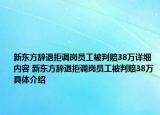 新东方辞退拒调岗员工被判赔38万详细内容 新东方辞退拒调岗员工被判赔38万具体介绍