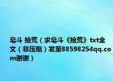 皂斗 拾荒（求皂斗《拾荒》txt全文（非压缩）发至88598254qq.com谢谢）