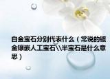 白金宝石分别代表什么（常说的镀金镶嵌人工宝石\半宝石是什么意思）