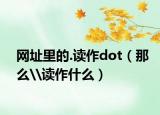 网址里的.读作dot（那么\读作什么）