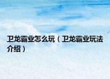 卫龙霸业怎么玩（卫龙霸业玩法介绍）