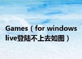 Games（for windows live登陆不上去如图）
