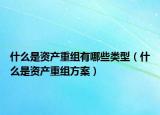 什么是资产重组有哪些类型（什么是资产重组方案）