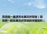百里挑一最漂亮女嘉宾伏玟晓（百里挑一的女嘉宾伏玟晓的详细资料）