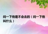 问一下他是不会去的（问一下他叫什么）