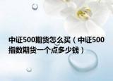 中证500期货怎么买（中证500指数期货一个点多少钱）