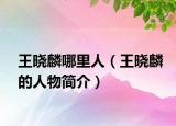 王晓麟哪里人（王晓麟的人物简介）