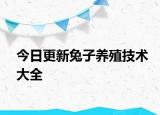 今日更新兔子养殖技术大全