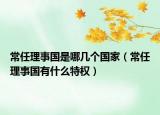 常任理事国是哪几个国家（常任理事国有什么特权）