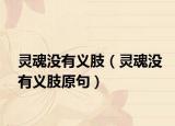 灵魂没有义肢（灵魂没有义肢原句）