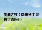 生命之杯（瑞奇马丁 是拉丁语吗?）