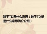 鞋子TD是什么意思（鞋子TD版是什么意思简介介绍）