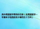 高中美国留学费用价目表（去美国留学一年要多少钱真的至少要四五十万吗）