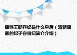 康熙王朝容妃是什么皇后（清朝康熙的妃子容贵妃简介介绍）