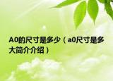 A0的尺寸是多少（a0尺寸是多大简介介绍）