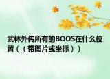 武林外传所有的BOOS在什么位置（（带图片或坐标））