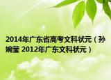2014年广东省高考文科状元（孙婉莹 2012年广东文科状元）