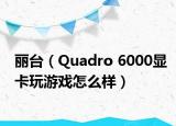 丽台（Quadro 6000显卡玩游戏怎么样）