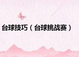 台球技巧（台球挑战赛）
