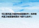 可以看凤凰卫视的电视直播软件（我想看凤凰卫视直播频道该下载什么软件）