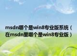 msdn哪个是win8专业版系统（在msdn里哪个是win8专业版）