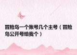 冒险岛一个账号几个主号（冒险岛公开号给我个）