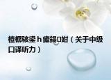 楂樼骇鍙ｈ瘧鍚姏（关于中级口译听力）