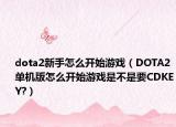 dota2新手怎么开始游戏（DOTA2单机版怎么开始游戏是不是要CDKEY?）