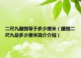 二尺九腰围等于多少厘米（腰围二尺九是多少厘米简介介绍）