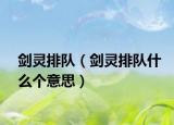 剑灵排队（剑灵排队什么个意思）