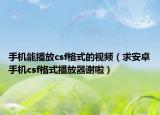 手机能播放csf格式的视频（求安卓手机csf格式播放器谢啦）
