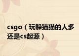 csgo（玩躲猫猫的人多还是cs起源）