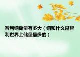 智利铜储量有多大（铜和什么是智利世界上储量最多的）