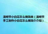 清明节小白花怎么做简单（清明节手工制作小白花怎么做简介介绍）