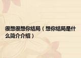 很想很想你结局（想你结局是什么简介介绍）