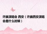 许巍演唱会 西安（许巍西安演唱会是什么时候）