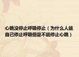 心跳没停止呼吸停止（为什么人能自己停止呼吸但是不能停止心跳）