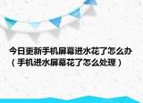 今日更新手机屏幕进水花了怎么办（手机进水屏幕花了怎么处理）