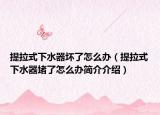 提拉式下水器坏了怎么办（提拉式下水器堵了怎么办简介介绍）